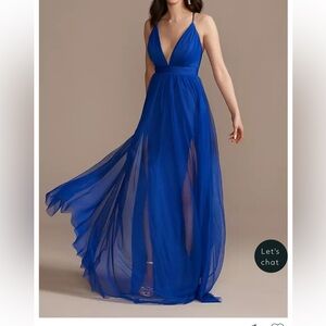 Like New Royal Blue Formal Gown! Emerald Sundae Size 5 
Deep V!